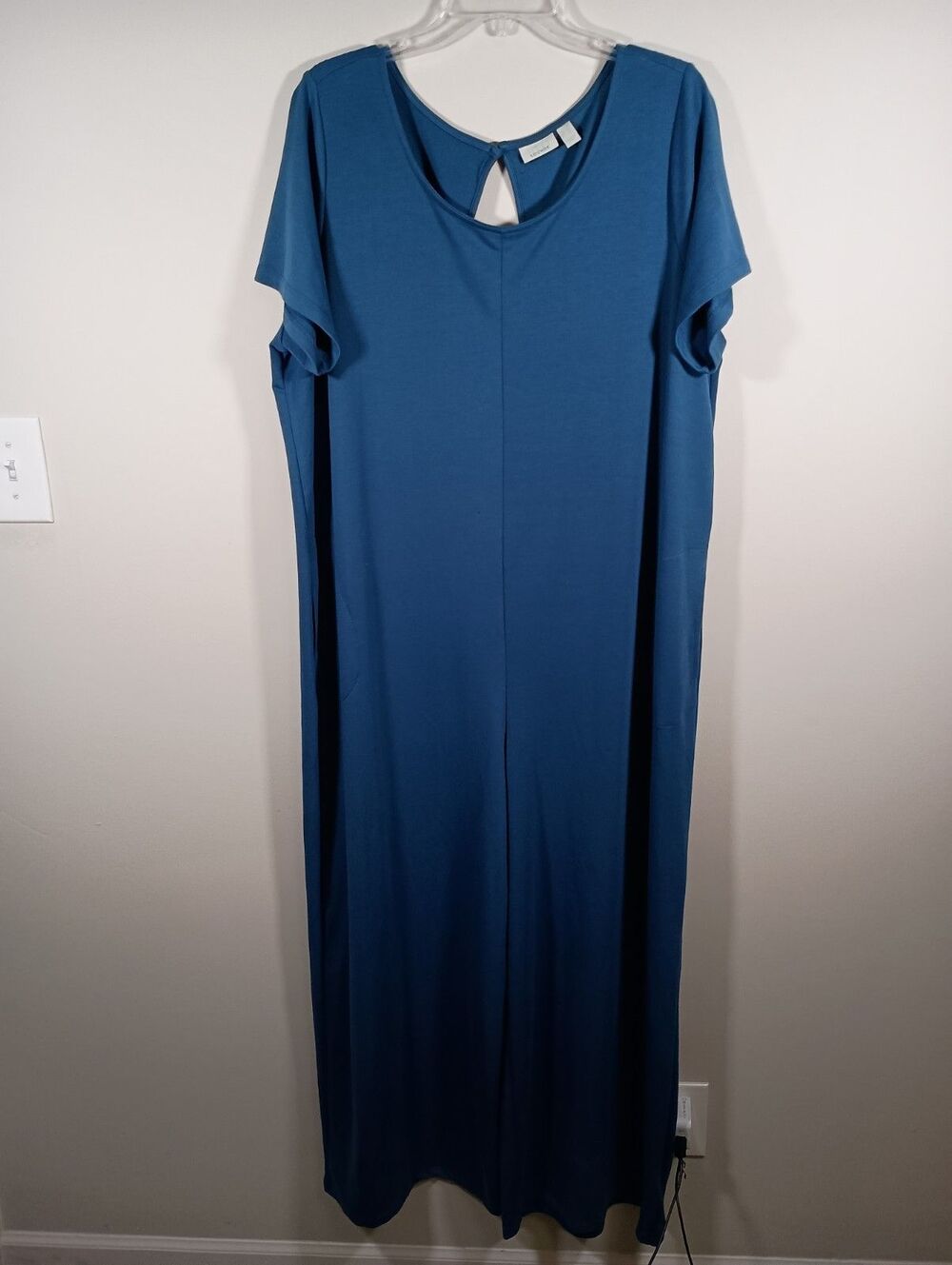 LOGO‎ Lounge Lori Goldstein Levana Short Sleeve Wide Leg Jumpsuit Plus Size 1X
